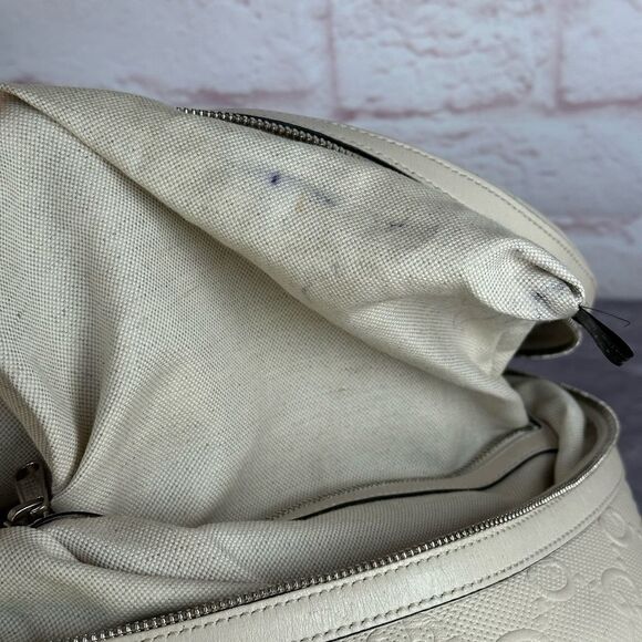 Gucci Embossed Leather Print Gg Backpack main image 12